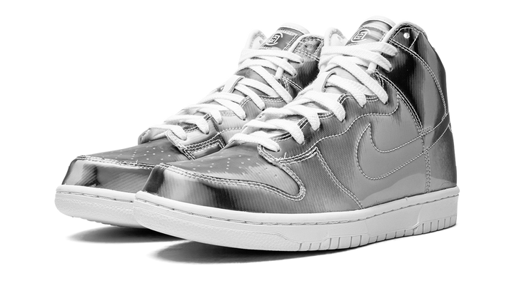CLOT X NIKE DUNK HIGH METALLIC SILVER