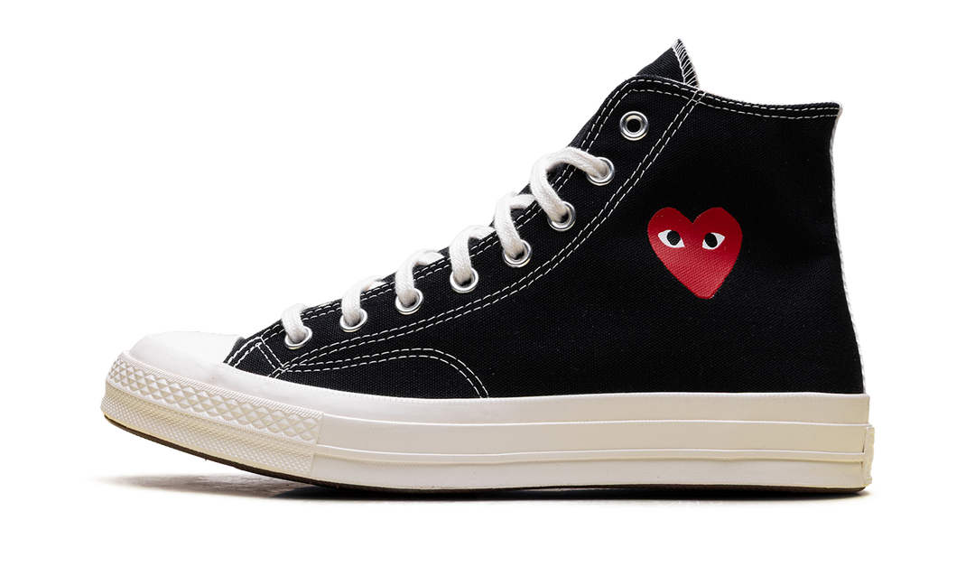 CONVERSE CHUCK TAYLOR ALL STAR 70 HI COMME DES GARCONS PLAY SINGLE HEART BLACK