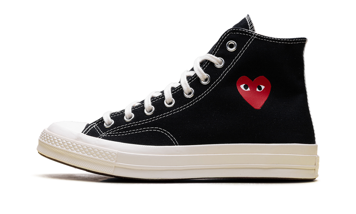 CONVERSE CHUCK TAYLOR ALL STAR 70 HI COMME DES GARCONS PLAY SINGLE HEART BLACK