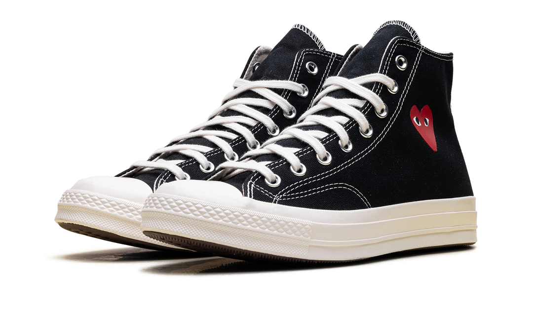 CONVERSE CHUCK TAYLOR ALL STAR 70 HI COMME DES GARCONS PLAY SINGLE HEART BLACK