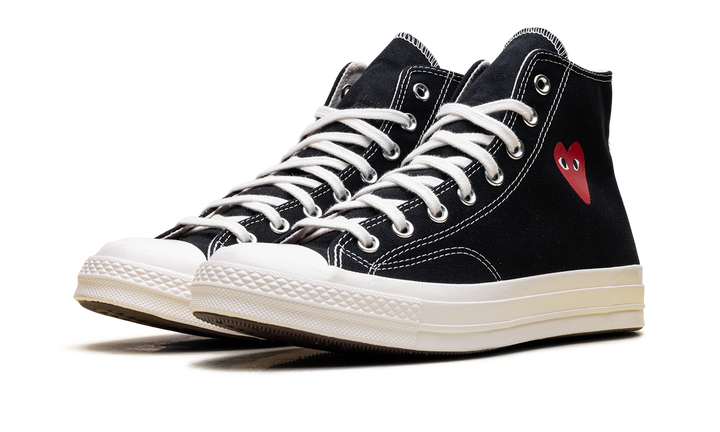 CONVERSE CHUCK TAYLOR ALL STAR 70 HI COMME DES GARCONS PLAY SINGLE HEART BLACK