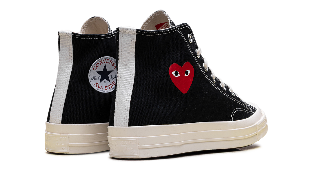 CONVERSE CHUCK TAYLOR ALL STAR 70 HI COMME DES GARCONS PLAY SINGLE HEART BLACK