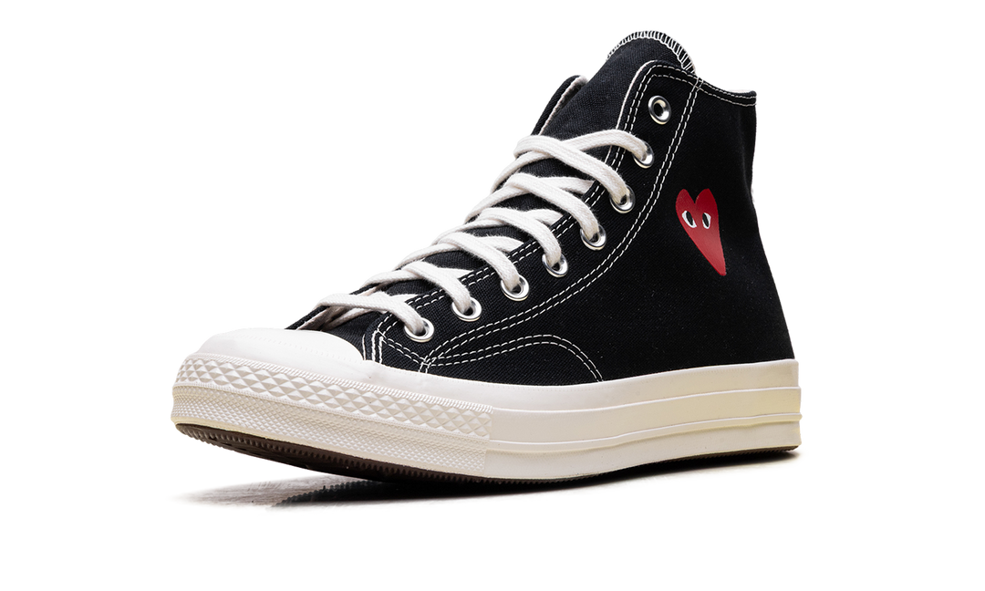 CONVERSE CHUCK TAYLOR ALL STAR 70 HI COMME DES GARCONS PLAY SINGLE HEART BLACK