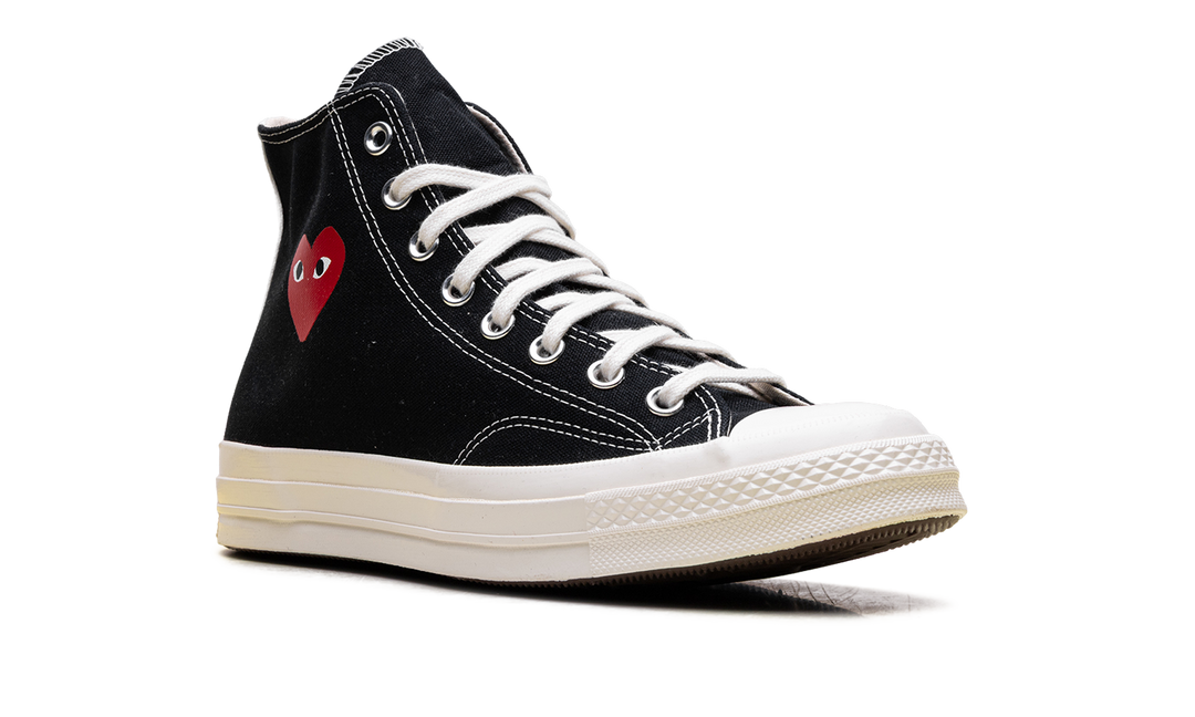 CONVERSE CHUCK TAYLOR ALL STAR 70 HI COMME DES GARCONS PLAY SINGLE HEART BLACK