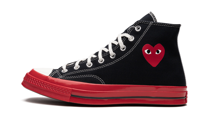 CONVERSE CHUCK TAYLOR ALL-STAR 70 HI X COMME DES GARÇONS PLAY BLACK RED MIDSOLE
