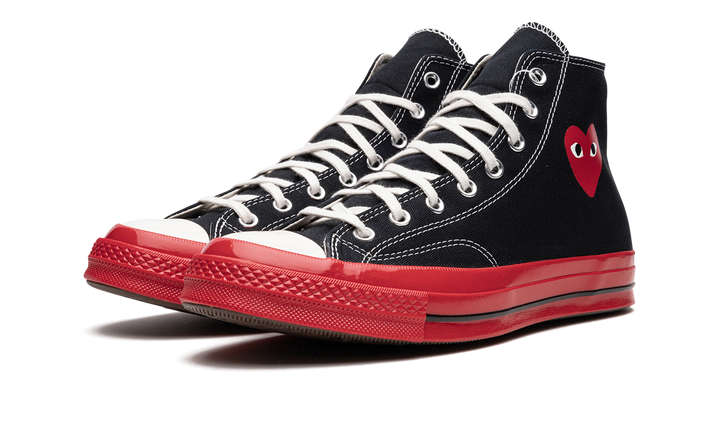 CONVERSE CHUCK TAYLOR ALL-STAR 70 HI X COMME DES GARÇONS PLAY BLACK RED MIDSOLE
