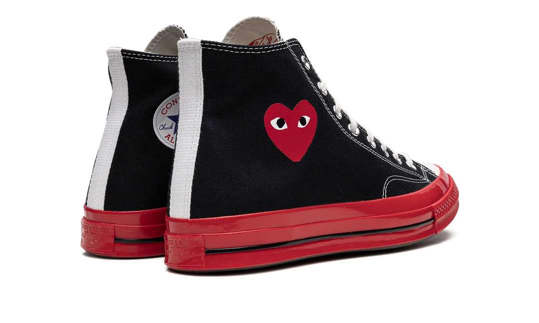 CONVERSE CHUCK TAYLOR ALL-STAR 70 HI X COMME DES GARÇONS PLAY BLACK RED MIDSOLE