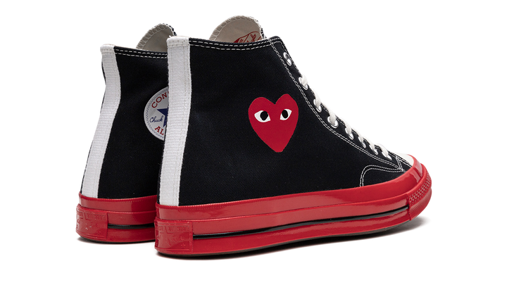 CONVERSE CHUCK TAYLOR ALL-STAR 70 HI X COMME DES GARÇONS PLAY BLACK RED MIDSOLE