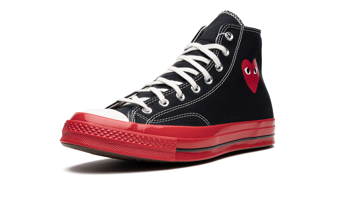 CONVERSE CHUCK TAYLOR ALL-STAR 70 HI X COMME DES GARÇONS PLAY BLACK RED MIDSOLE