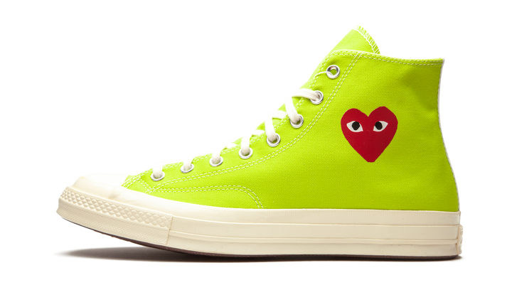 CONVERSE CHUCK TAYLOR ALL STAR 70 HI X COMME DES GARCONS PLAY BRIGHT GREEN