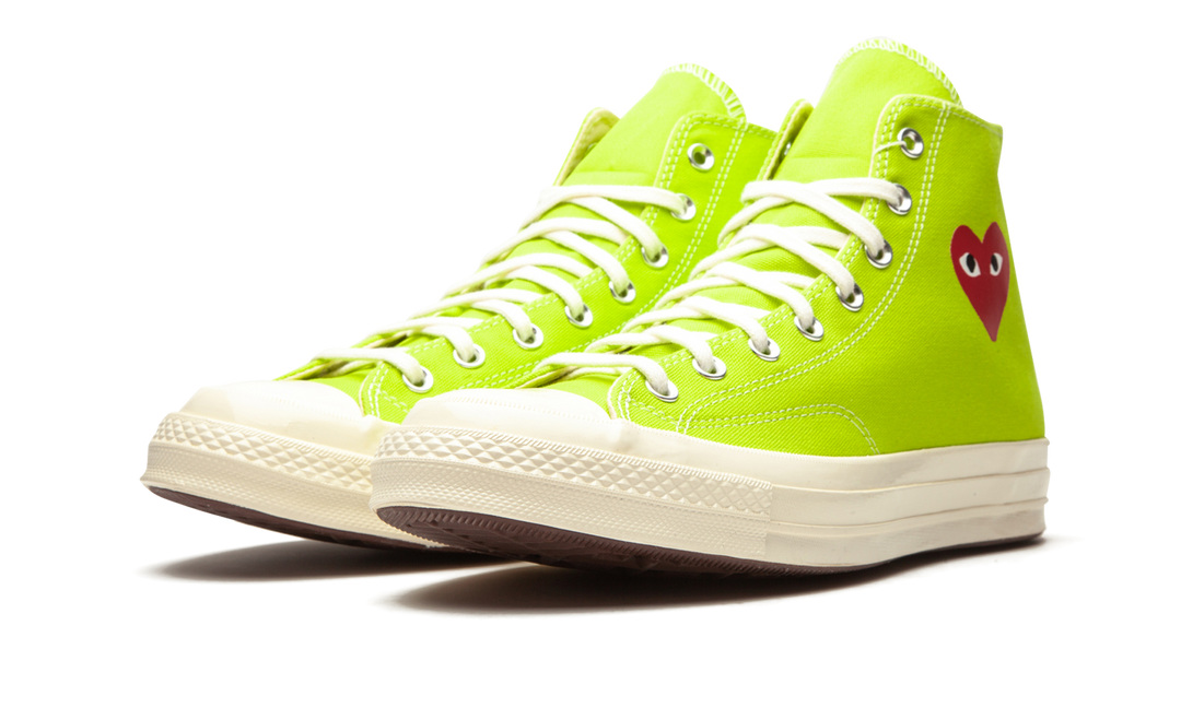 CONVERSE CHUCK TAYLOR ALL STAR 70 HI X COMME DES GARCONS PLAY BRIGHT GREEN