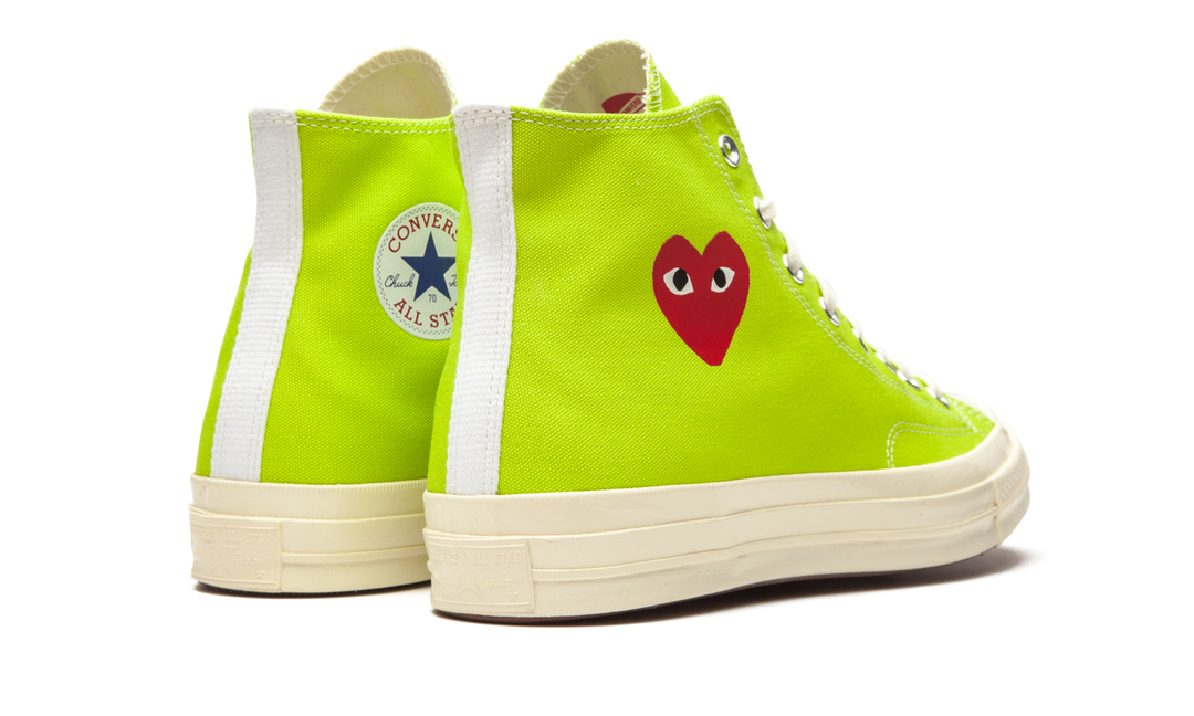 CONVERSE CHUCK TAYLOR ALL STAR 70 HI X COMME DES GARCONS PLAY BRIGHT GREEN