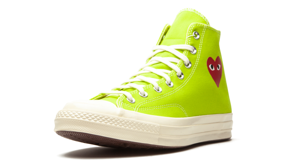 CONVERSE CHUCK TAYLOR ALL STAR 70 HI X COMME DES GARCONS PLAY BRIGHT GREEN