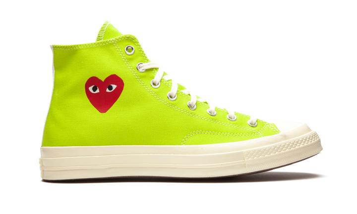 CONVERSE CHUCK TAYLOR ALL STAR 70 HI X COMME DES GARCONS PLAY BRIGHT GREEN