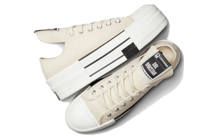 CONVERSE DRKSHDW CHUCK TAYLOR ALL STAR DBL DRKSTAR OX RICK OWENS DRKSTAR NATURAL IVORY