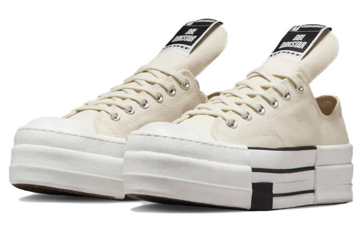 CONVERSE DRKSHDW CHUCK TAYLOR ALL STAR DBL DRKSTAR OX RICK OWENS DRKSTAR NATURAL IVORY