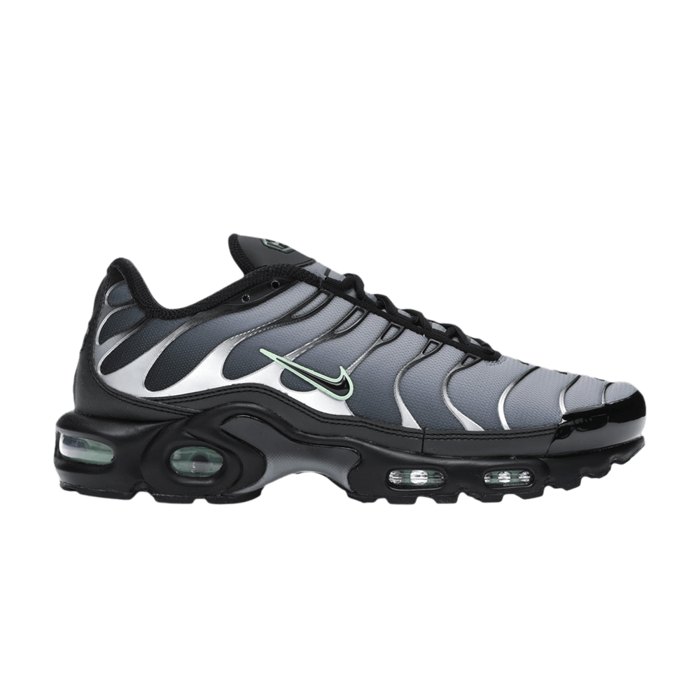 NIKE AIR MAX PLUS BLACK PARTICLE GREY VAPOUR GREEN
