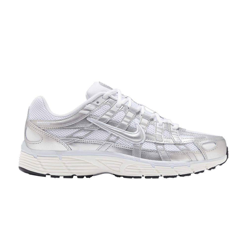 NIKE P-6000 WHITE BLUE TINT SAIL METALLIC SILVER (WOMEN'S) — Stock #1