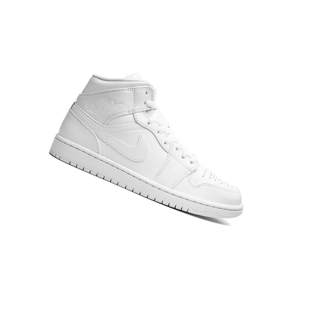 JORDAN 1 MID TRIPLE WHITE (2023) (GS)