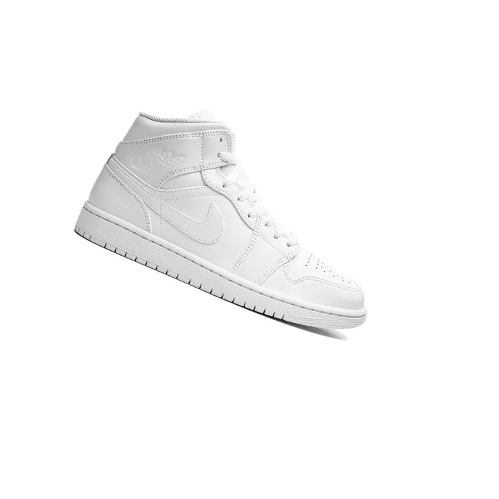 JORDAN 1 MID TRIPLE WHITE (2023) (GS)