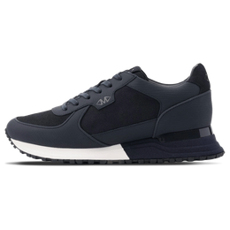 MALLET BOUNDARY MEN'S NAVY RIPPLE LEATHER TRAINERS
