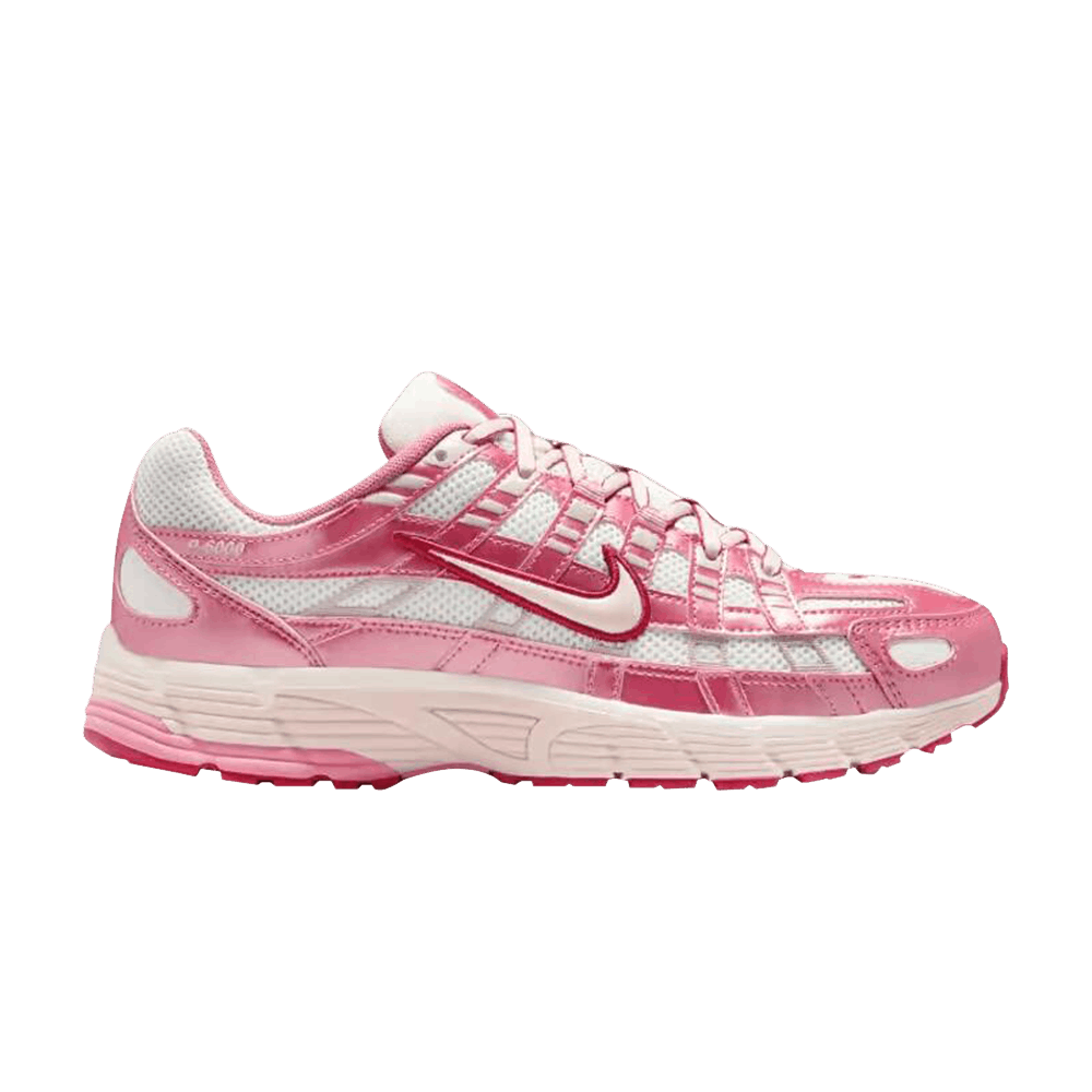 NIKE P-6000 WHITE SILT RED PEONY (WOMEN&