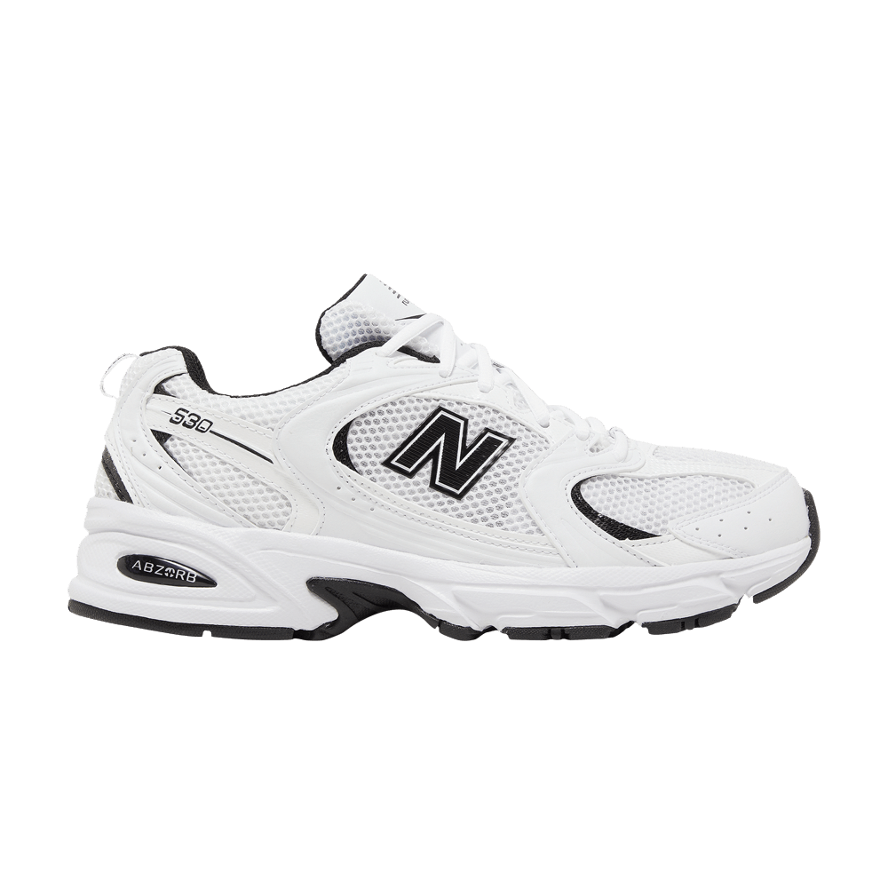 NEW BALANCE 530 WHITE BLACK DETAILS