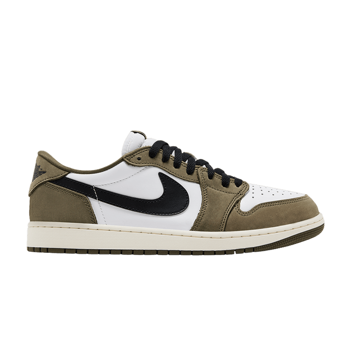 JORDAN 1 RETRO LOW MEDIUM OLIVE SUMMIT WHITE SAIL BLACK