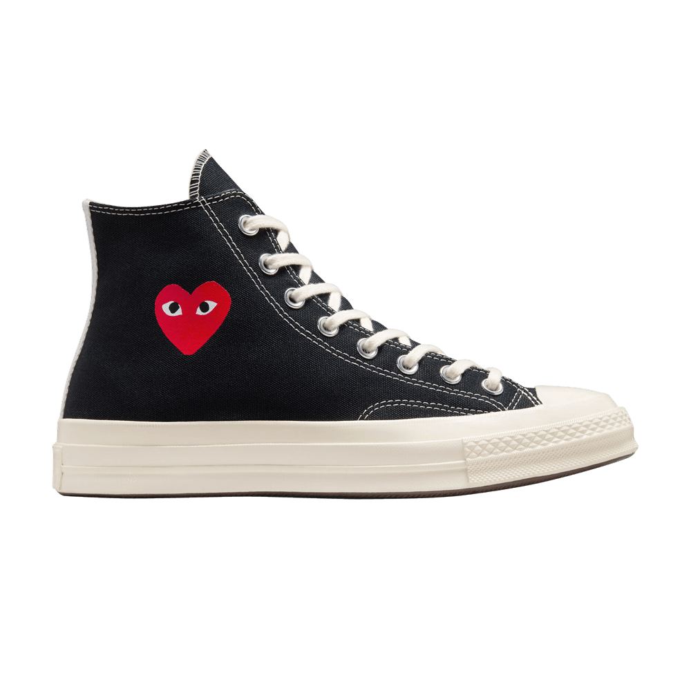 CONVERSE CHUCK TAYLOR ALL STAR 70 HI COMME DES GARCONS PLAY SINGLE HEART BLACK