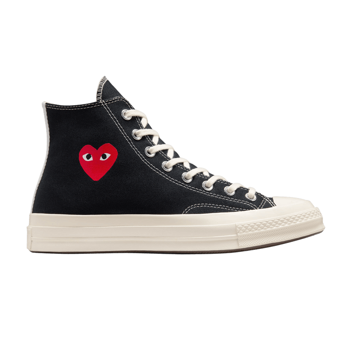 CONVERSE CHUCK TAYLOR ALL STAR 70 HI COMME DES GARCONS PLAY SINGLE HEART BLACK