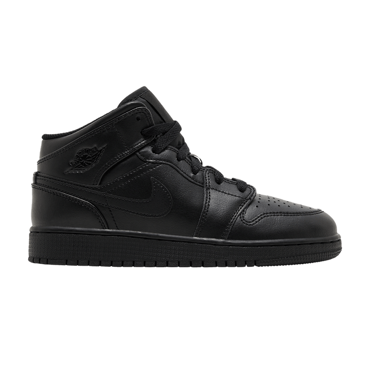 JORDAN 1 MID TRIPLE BLACK (GS)