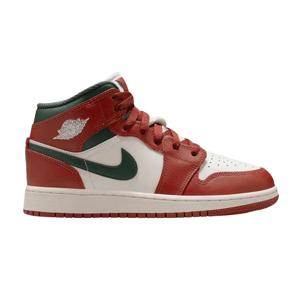 JORDAN 1 MID REDSTONE MIDNIGHT GREEN (GS)