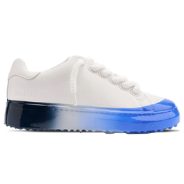 MALLET GRFTR LITE MEN'S WHITE BLUE OMBRE DIP LEATHER TRAINERS