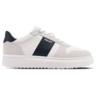MALLET HOXTON LITE MEN'S WHITE NAVY LEATHER TRAINERS