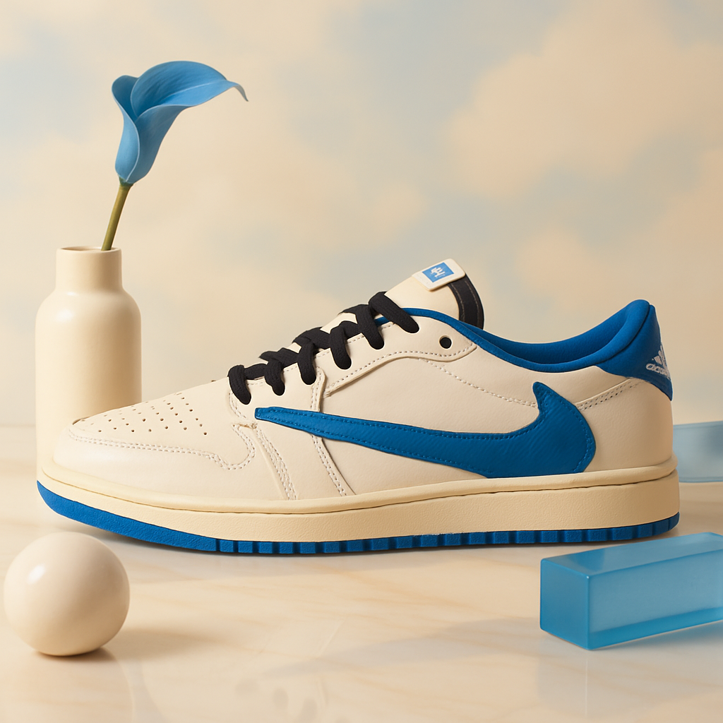 FRAGMENT DESIGN X TRAVIS SCOTT X AIR JORDAN 1 RETRO LOW OG &