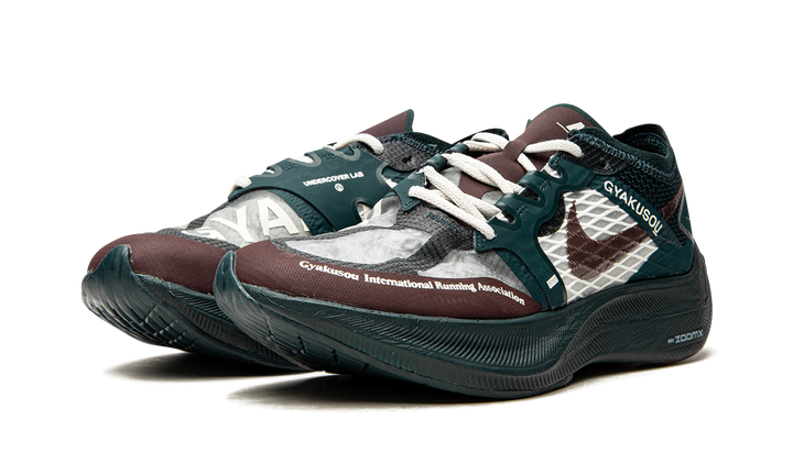 NIKE GYAKUSUO X ZOOMX VAPORFLY NEXT% MIDNIGHT SPRUCE BURGUNDY