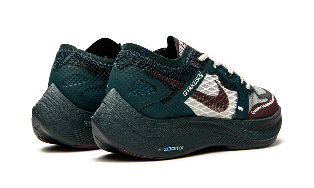 NIKE GYAKUSUO X ZOOMX VAPORFLY NEXT% MIDNIGHT SPRUCE BURGUNDY