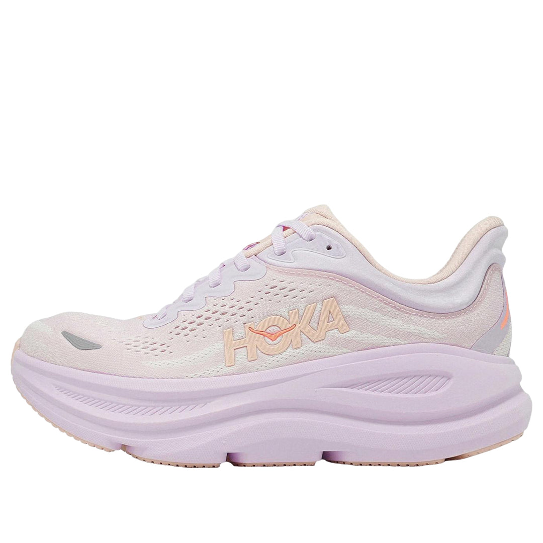 HOKA ONE ONE BONDI 9 LILAC CREAM TANGERINE GLOW WOMENS