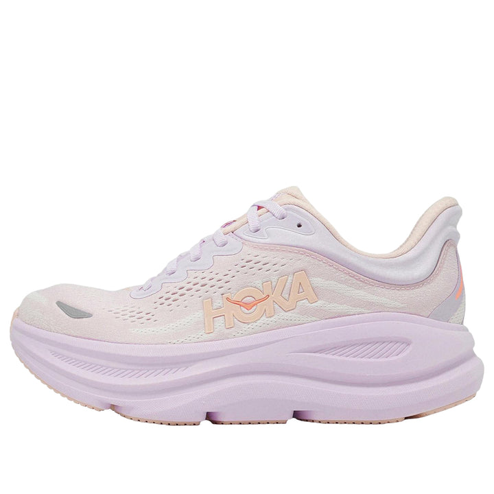HOKA ONE ONE BONDI 9 LILAC CREAM TANGERINE GLOW WOMENS