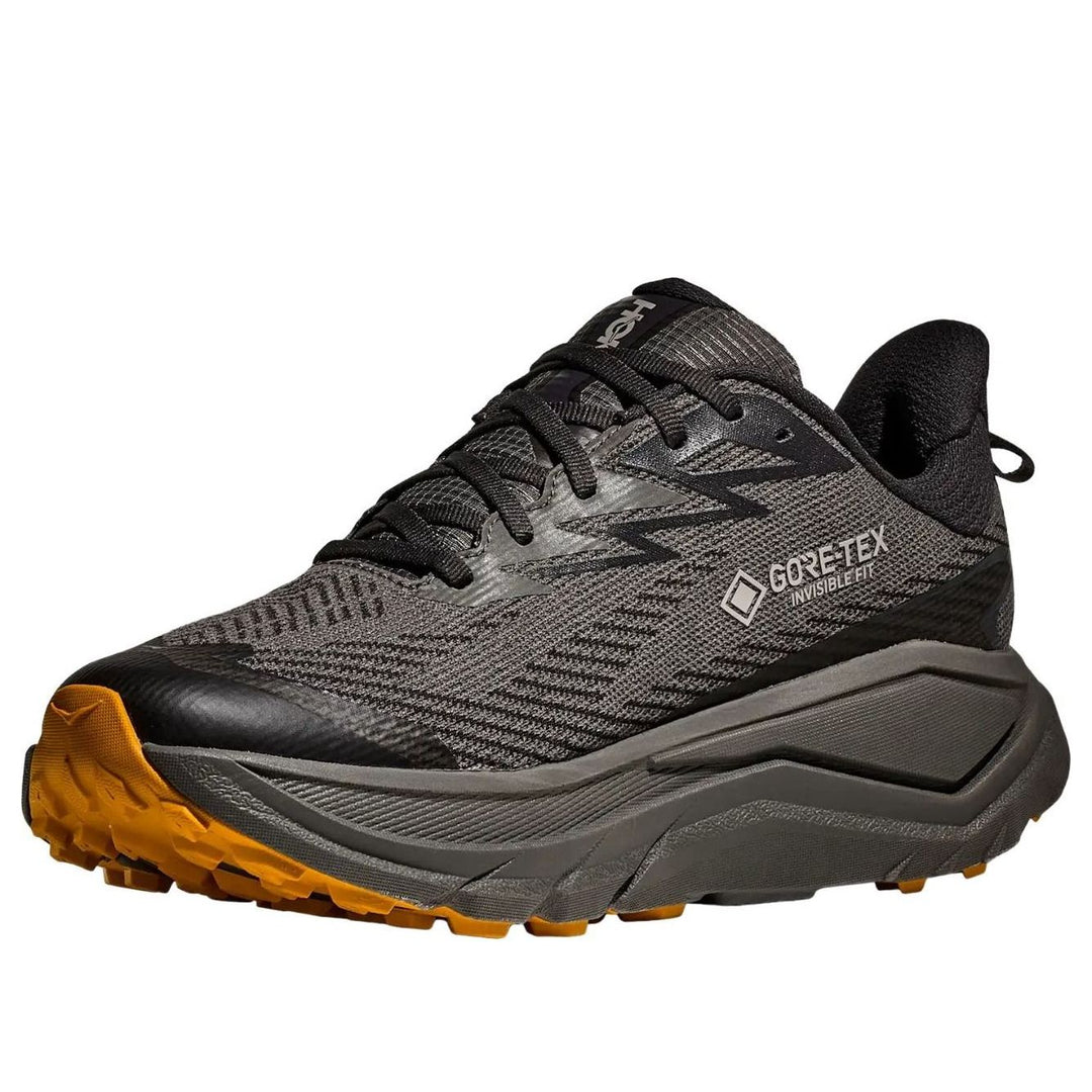 HOKA ONE ONE CHALLENGER 8 GORE-TEX ASPHALT GREY VARSITY YELLOW