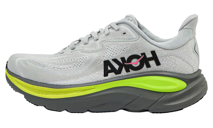 HOKA ONE ONE CLIFTON 10 ASH GREY NEON GREEN