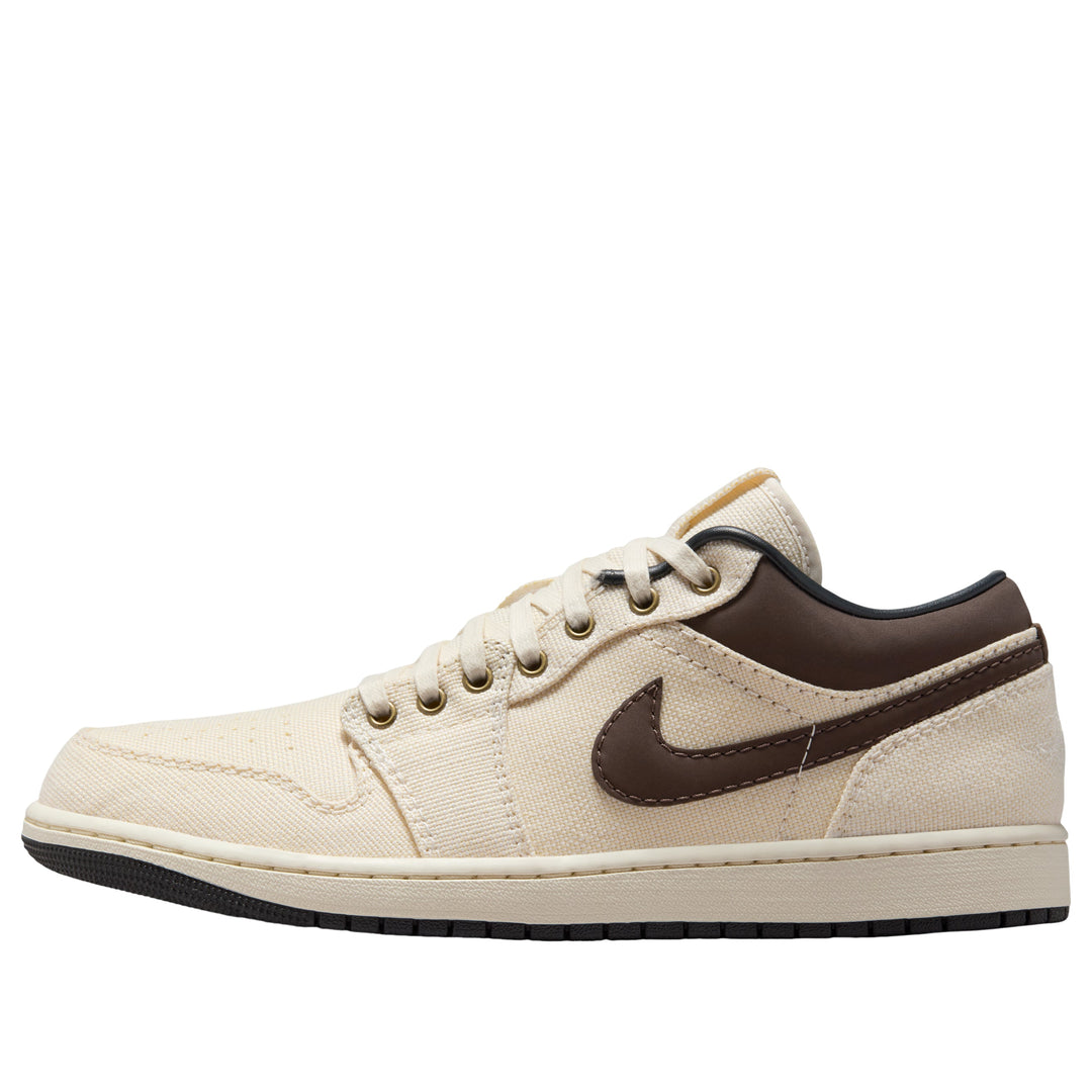 JORDAN 1 LOW PREMIUM PALE IVORY OFF NOIR BAROQUE BROWN