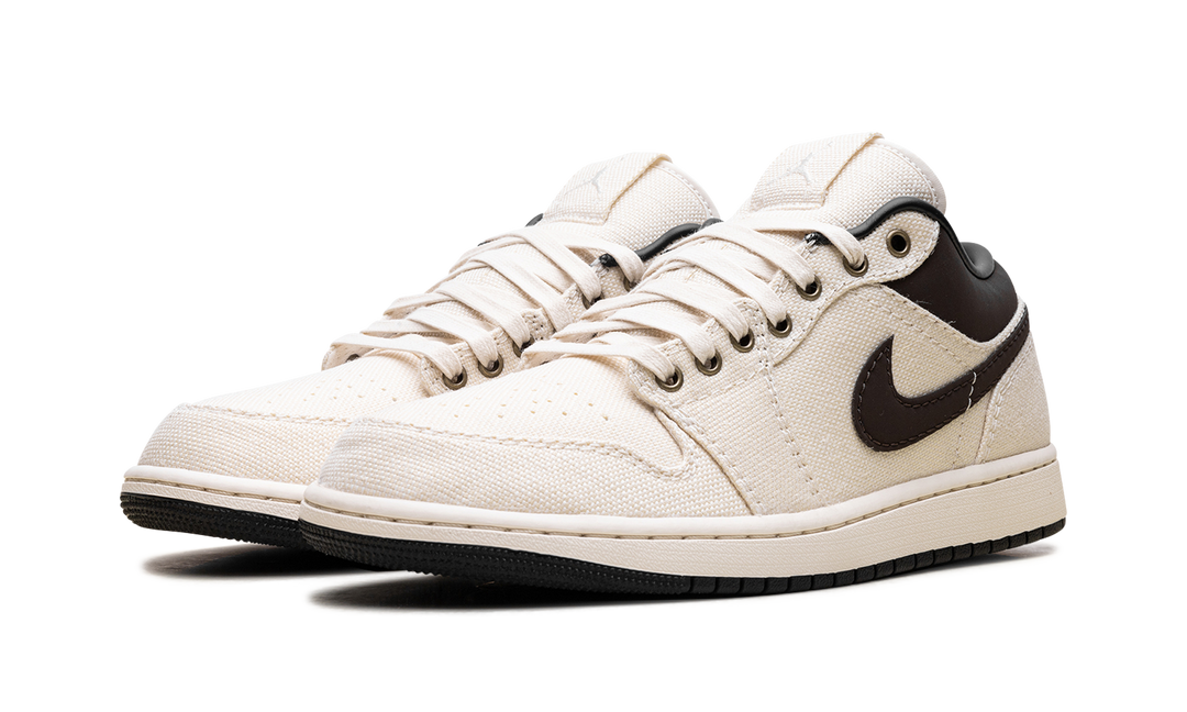 JORDAN 1 LOW PREMIUM PALE IVORY OFF NOIR BAROQUE BROWN