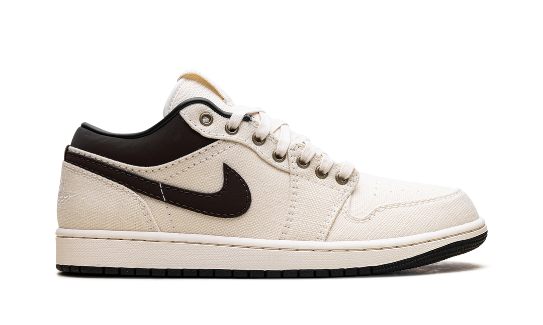 JORDAN 1 LOW PREMIUM PALE IVORY OFF NOIR BAROQUE BROWN