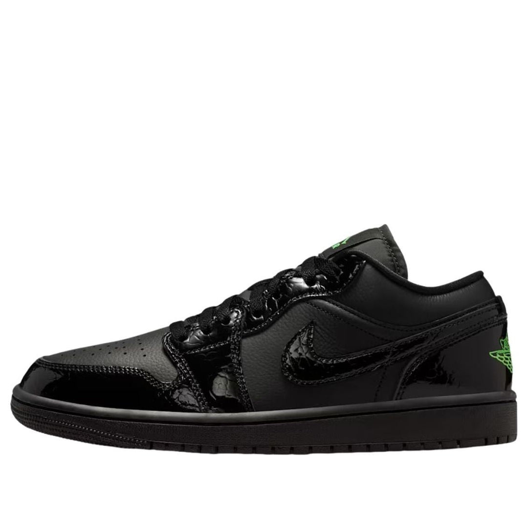 JORDAN 1 LOW SE BLACK CROC SCREAM GREEN (WOMEN&