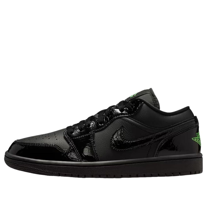 JORDAN 1 LOW SE BLACK CROC SCREAM GREEN (WOMEN&