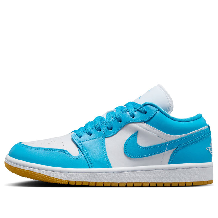 JORDAN 1 LOW WHITE GUM LIGHT BROWN DARK POWDER BLUE (WOMEN&