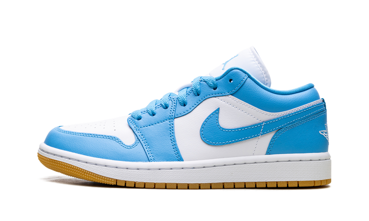 JORDAN 1 LOW WHITE GUM LIGHT BROWN DARK POWDER BLUE (WOMEN&