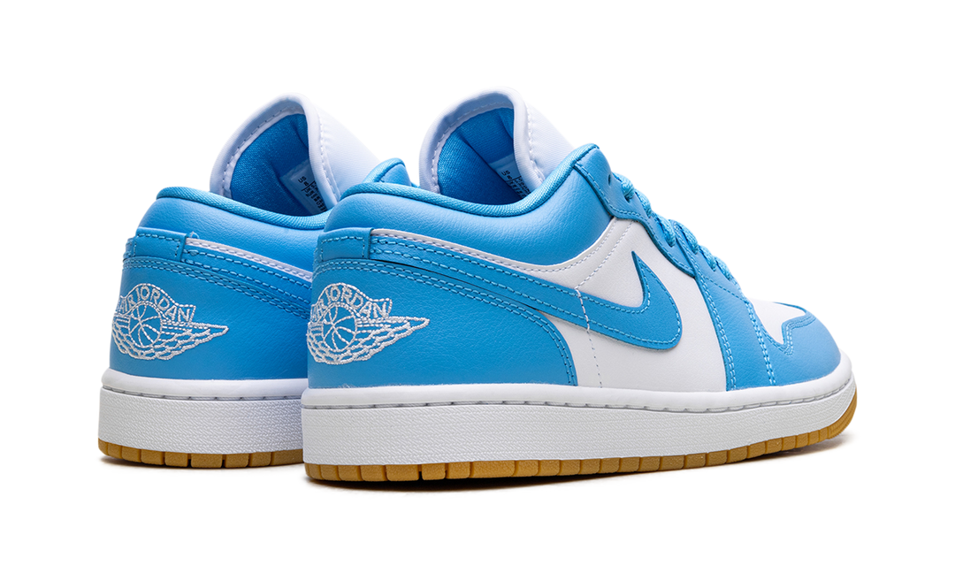 JORDAN 1 LOW WHITE GUM LIGHT BROWN DARK POWDER BLUE (WOMEN&