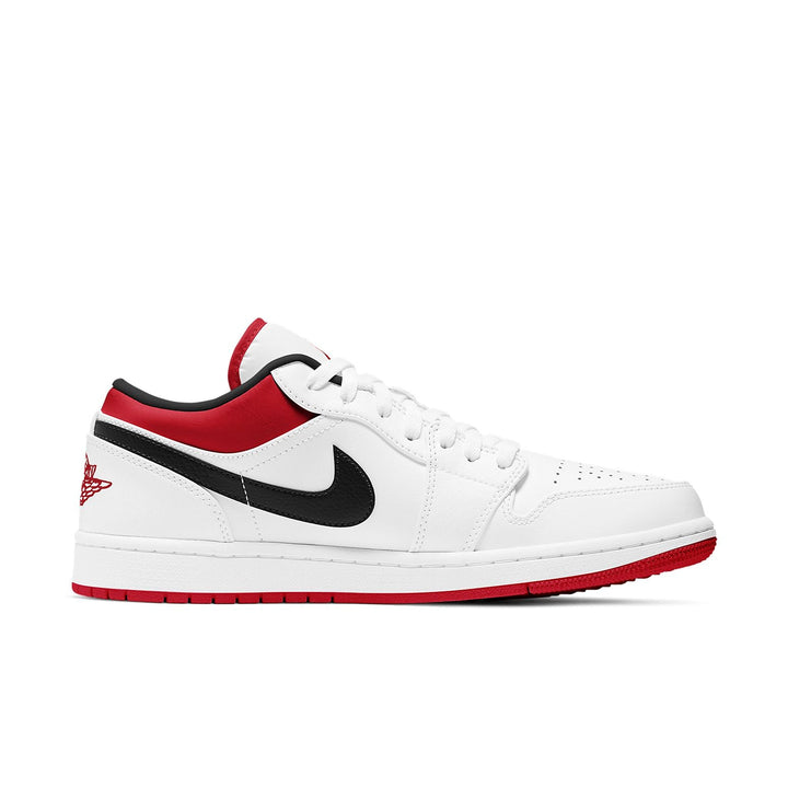JORDAN 1 LOW WHITE UNIVERSITY RED BLACK